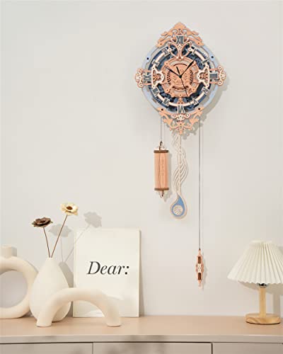 ROBOTIME Wooden 3D Puzzle Clock for Adults Men Aesthetic DIY Decoration Kit with Pendulum
ROBOTIME Wooden 3D Puzzle Cloc