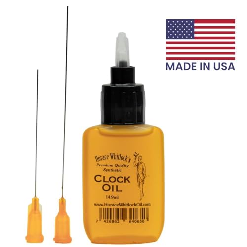 Premium Synthetic Clock Oil for Antique & Modern Clocks - Long-Lasting Lubrication, 15ml with Precision Applicator
Long-