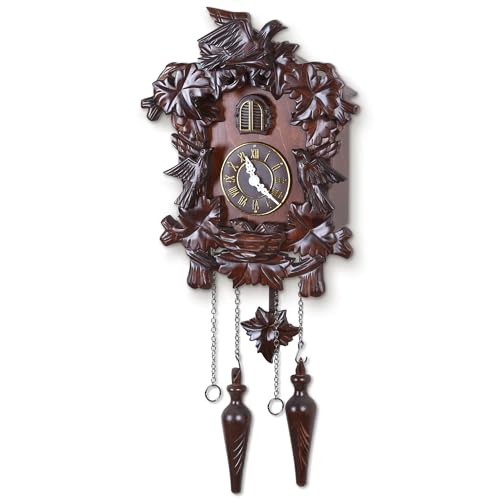 Kendal Large Vintage Cuckoo Clock Handcrafted Wood for House Home Decor with Singing Bird & A Family of Birds
| Kendal