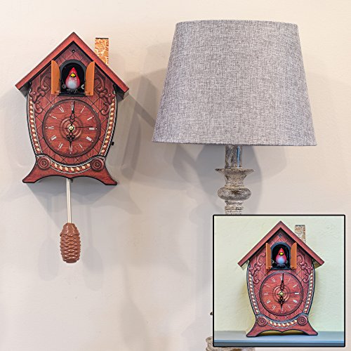 Mark Feldstein & Associates Traditional Chalet Style Singing Cardinal Cuckoo Clock for Indoor Decor
| Mark Feldstein &