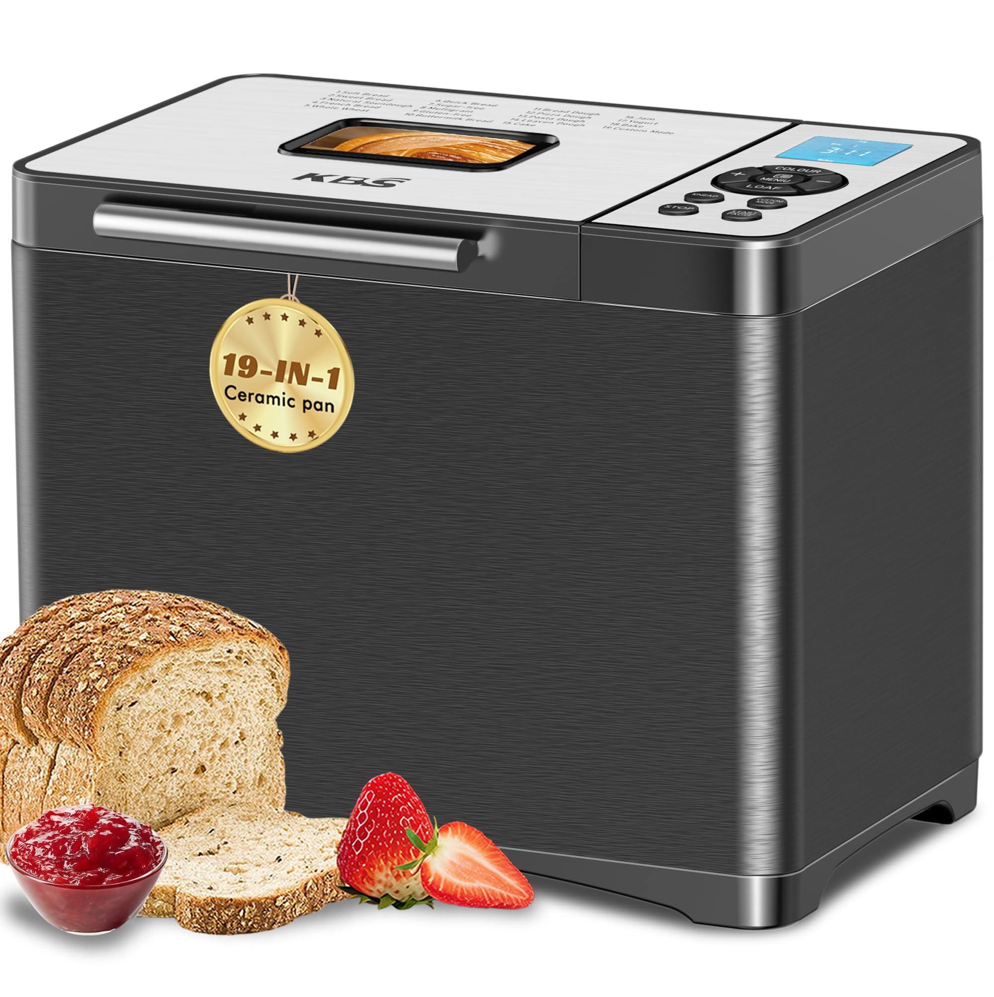 KBS 2LB Sourdough Gluten-Free Bread Maker Machine
| 19-in-1 Automatic KBS Bread Machine with Ceramic Pan
| 650W KBS Bre